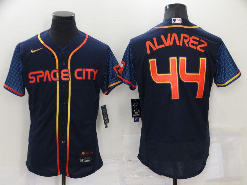 Men Houston Astros #44 Alvarez Blue City Edition Elite Nike 2022 MLB Jerseys